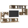 vidaXL TV Eenheden Wandgemonteerd 4 pcs Artisan Eiken Bewerkt hout