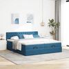 vidaXL Ottoman bed met matrassen en LED's 180x200cm fluweel