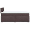 vidaXL Boxspring met matras stof donkerbruin 120x190 cm