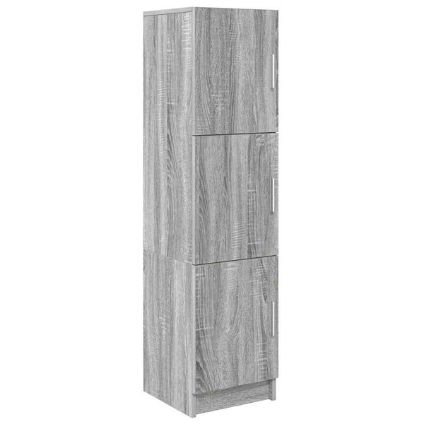 vidaXL Hoge kast Grijs Sonoma 31.5 x 32 x 122.5 cm