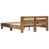 vidaXL Bedframe met hoofdeinde Oudhout 160 x 200 cm Bewerkt hout