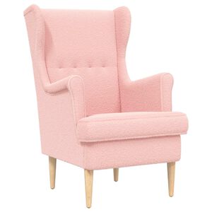 vidaXL Fauteuil Roze Boucl&eacute;