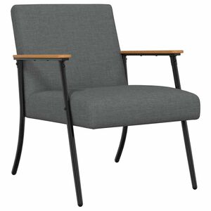 vidaXL Fauteuil Donkergrijs Stof