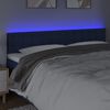 vidaXL Hoofdbord LED 180x5x78/88 cm stof blauw
