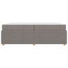 vidaXL Bedframe met matras Taupe 200 x 200 cm Stof
