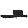 vidaXL Slaapbank 2-zits stof zwart