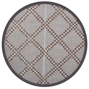 vidaXL Buitenkleed ARAKIL &Oslash; 120 cm polypropeen bruin