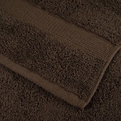 vidaXL 6-delige Handdoekenset 600 g/m² 100% katoen bruin