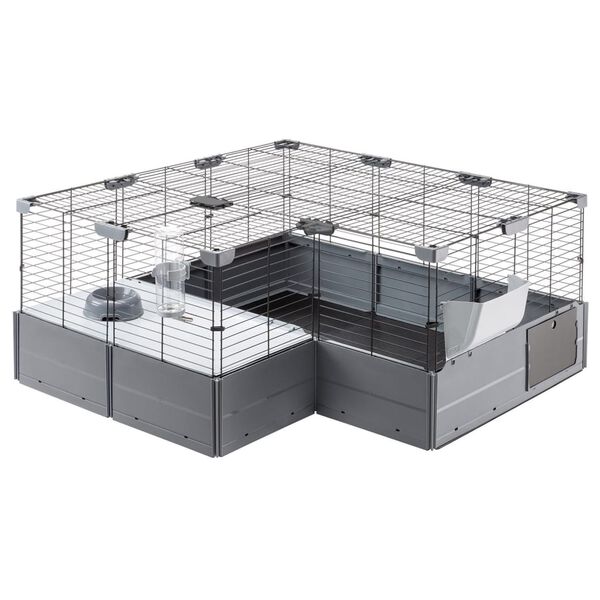 Ferplast Konijnenhok Multipla Maxi 142,5x72x50 cm zwart