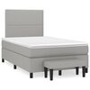 vidaXL Boxspring met matras stof lichtgrijs 120x190 cm