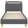 vidaXL Bedframe voor kinderen met hoofdbord Donkergrijs 80 x 160 cm