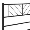 vidaXL Bedframe met hoofd- en voeteneinde metaal zwart 135x190 cm