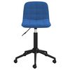 vidaXL Eetkamerstoelen draaibaar 4 st fluweel blauw