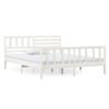 vidaXL Bedframe massief hout wit 120x200 cm