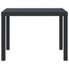 vidaXL Tuinstafel Antraciet 100 x 100 x 73 cm poly rattan