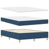 vidaXL Boxspring bed met matras met hoofdeinde Blauw 140 x 200 cm Stof