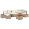 vidaXL Tuin Sofa Set 8 st Beige en wit