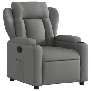 vidaXL Relaxfauteuil Donkergrijze Stof