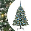 vidaXL Kunstkerstboom Groen 120 cm PVC en Plastic en Staal