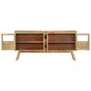 vidaXL Dressoir 160x30x76 cm massief mangohout bruin en zwart