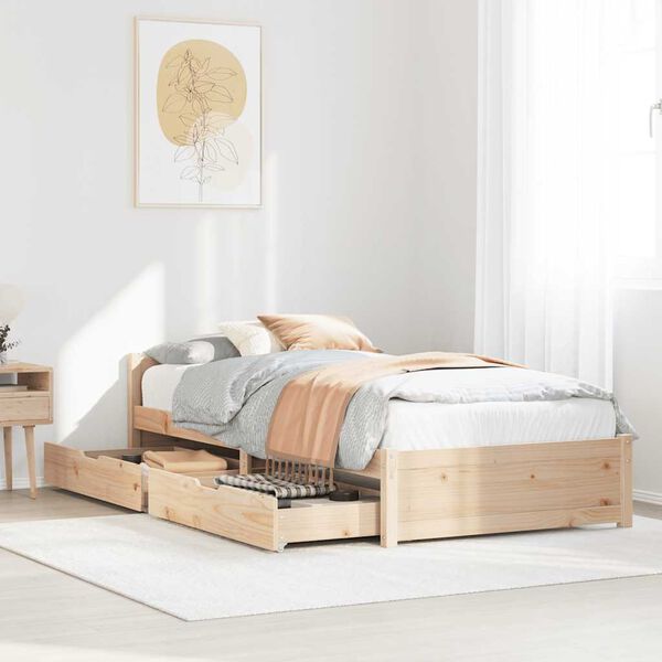 vidaXL Bedframe zonder matras massief grenenhout 90x190 cm