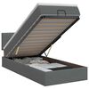 vidaXL Ottoman bed met matras Donkergrijs 80 x 200 cm Stof