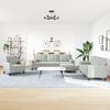 vidaXL 4-delige Loungeset met kussens en bolsters fluweel lichtgrijs