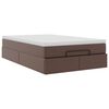 vidaXL Ottoman bed met matras 120x200cm kunstleer bruin