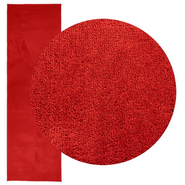 vidaXL Vloerkleed OVIEDO laagpolig 80x250 cm rood