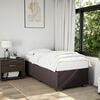 vidaXL Bedframe zonder matras 90x190 cm stof donkerbruin