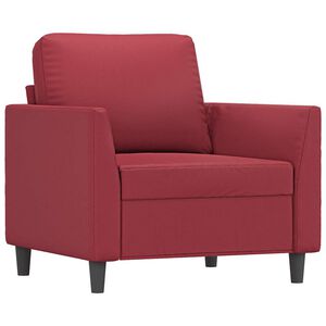 vidaXL Fauteuil 60 cm kunstleer wijnrood
