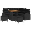 vidaXL Tuinbankenset 8 st Zwart poly rattan
