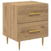 vidaXL Nachtkastje Artisan Eiken 40 x 35 x 47,5 cm Bewerkt hout
