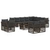 vidaXL Tuinbankenset 13 st Grijs poly rattan