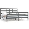 vidaXL Bedframe massief hout grijs 180x200 cm