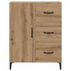 vidaXL Dressoir met lade Artisan Eiken 69,5 x 34 x 90 cm Bewerkt hout