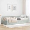 vidaXL Hoekbedframe met Matras Anders 2 pcs Lichtgrijs Fluweel