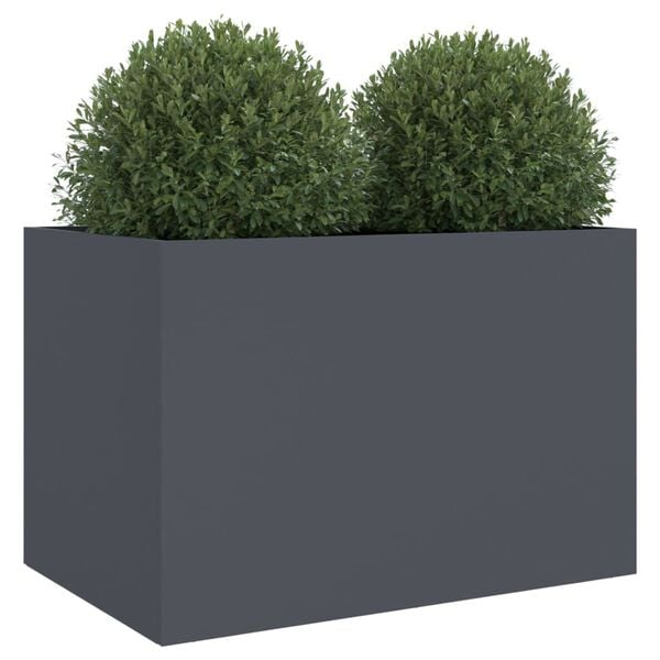 vidaXL Plantenbak 62x47x46 cm staal antracietkleurig