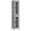 vidaXL Hoge kast 34,5x34x180 cm bewerkt hout grijs sonoma eikenkleurig