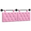 vidaXL Hangend hoofdbord Roze Stof