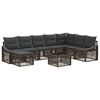 vidaXL Tuinbankenset 9 st Grijs poly rattan