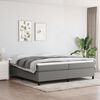 vidaXL Boxspring bed stof donkergrijs 200x200 cm