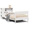 vidaXL Bed met boekenkast zonder matras grenenhout wit 75x190 cm