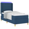 vidaXL Boxspring bed met matras Blauw 90 x 200 cm Stof