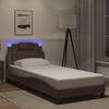vidaXL Bedframe "Viana" met LED zonder matras bruin 90x200 cm