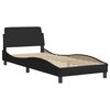 vidaXL Bed met matras "Dover" stof zwart 80x200 cm