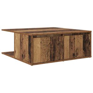 vidaXL Salontafel met lade Oud hout 80 x 80 x 31 cm Bewerkt hout