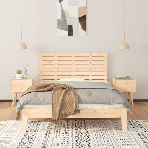 vidaXL Hoofdbord wandmontage 141x3x63 cm massief grenenhout