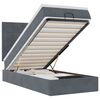 vidaXL Ottoman bed met matrassen en LED's 80x200cm fluweel donkergrijs