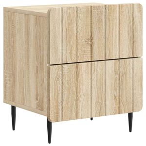 vidaXL Nachtkastje Sonoma Eiken 43 x 34,5 x 49,5 cm Bewerkt hout